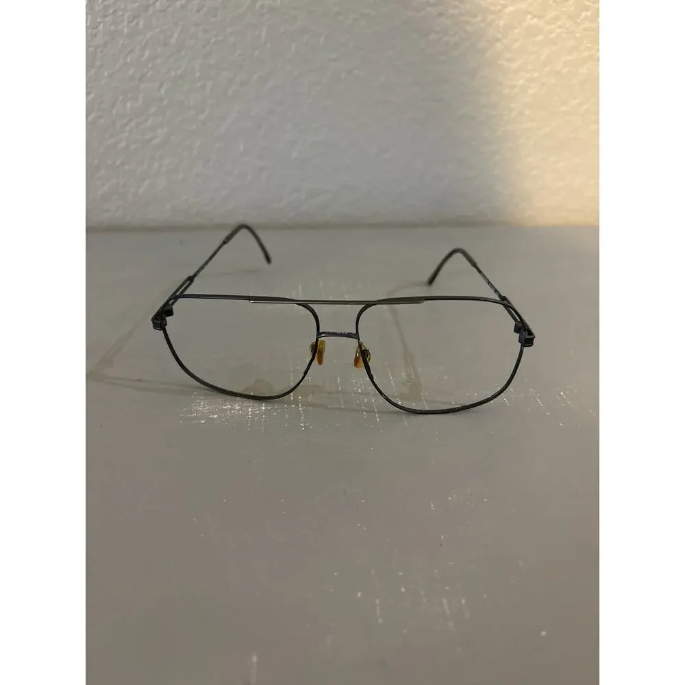 Vintage Alfa Romeo Eyeglass Frames 55-5502 Made Italy Aviator Metal Optical 145